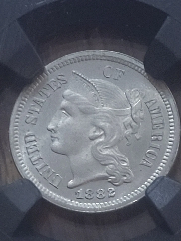 1882 Nickel 3 Cent NGC PF 64 - Image 3 of 4