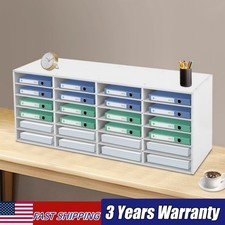 24 Slots Mail Document Sorter Organizer Desktop Literature File Storage Holder