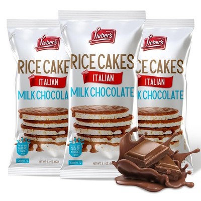 LIEBERS Kosher Certified Dairy Italian Milk Chocolate Rice Cakes, Gluten Free...