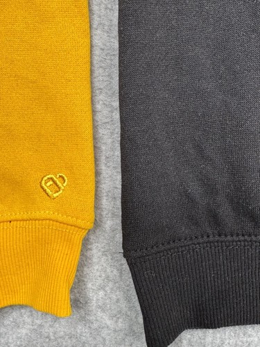 Sudadera con capucha ligera de media cremallera Iowa Hawkeyes dorada/negra Coliseo para mujer talla M - Imagen 9 de 9