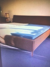 Doppelbett Loom (wie Rattan , Korbmöbel) 2x2m sandfarben,incl. 2 Bettroste,