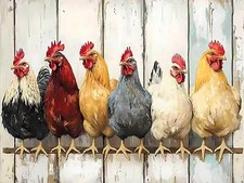 Diamond Art Kits for Adults, Chicken Diamond Painting Kits for Adults Beginners,