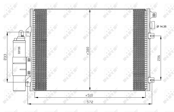 CONDENSER AIR CONDITIONING 35771 FOR RENAULT CLIO/SYMBOL/MIO/II LOGAN/EXPRESS - Image 3