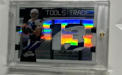 2009 Absolute Memorabilia Kurt Warner Tools Of The Trade Prime Patch /15