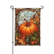 Pumpkin Fall Garden Flag 12x18 In Double Sided Yard Flags Lawn Sign Pumpk Fall