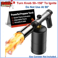 Propane Torch With Safety Lock One-Touch Max Fire For Cooking & BBQ, Versatile