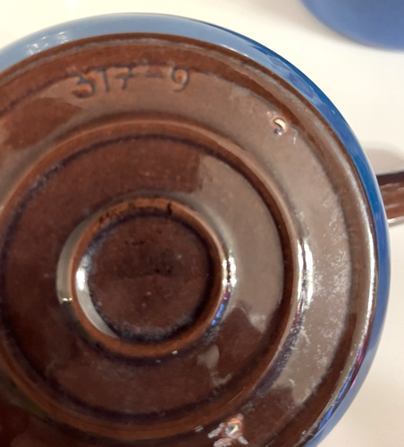 Rare 70's Rorstrand Sweden Piccolo Cobalt Blue Pottery Casserole & Saucepan Set - Picture 8 of 21