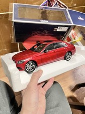 1:18 Scale Norev Mercedes-Benz C200 Sedan Red Metallic Diecast Model