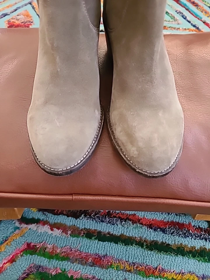 Mujeres AGL Taupe Gamuza Pull on Botas Cortas Zapatos Talla 38 Talla 8 Foto 3 de 4