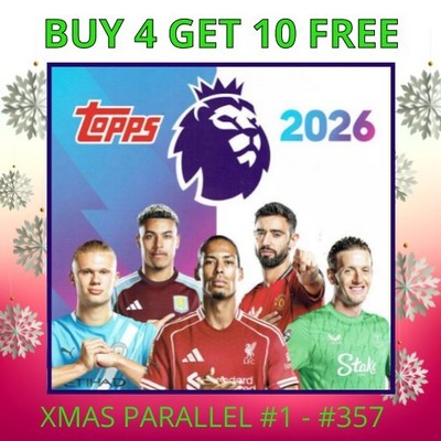 Topps Premier League 2026 Trading Card Collection - XMAS PARALLEL #001 - #357