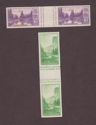 #ad US 769 770 MOUNT RAINIER GUTTER PAIR MINT NH VF FARLEY SPECIAL PRINTING $6.45