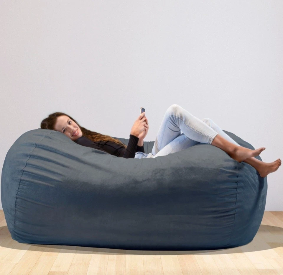 Sitzsack mit Velour Bezug und 1500 Liter Schaumstoff Füllung - Bild 4 von 4