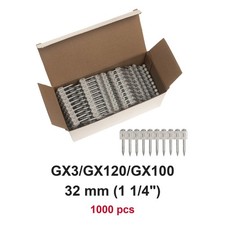 1000x Collated Concrete Nails 32mm 1-1/4" Hilti GX3 GX120 GX100 X-GN Nailer
