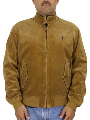 Polo Ralph Lauren Corduroy Full Zip Windbreaker Jacket with Pony - Golden Brown