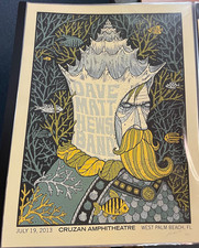 DMB Dave Matthews Band POSTER 7/19/2013 WEST PALM N1 Signed (#70/770) *MINT*