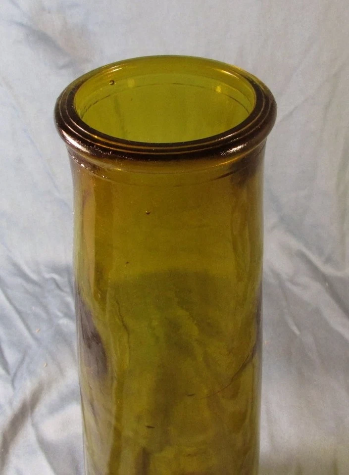 Belle bouteille de lait ancienne en verre ambré LEREBOURG & BISSON ( Liverdun) - Photo 4/4