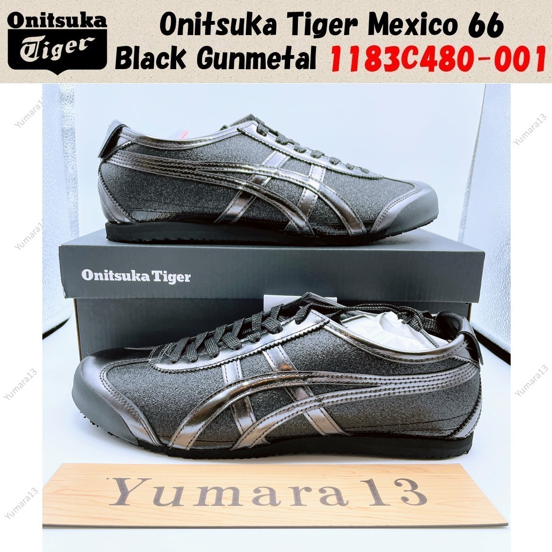 Onitsuka Tiger Mexico 66 Black Gunmetal 1183C480-001 | eBay