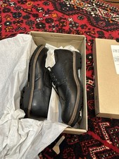 Men Black Leather Batcombe Wing Shoes Size 8.5 New In Box From Clarke