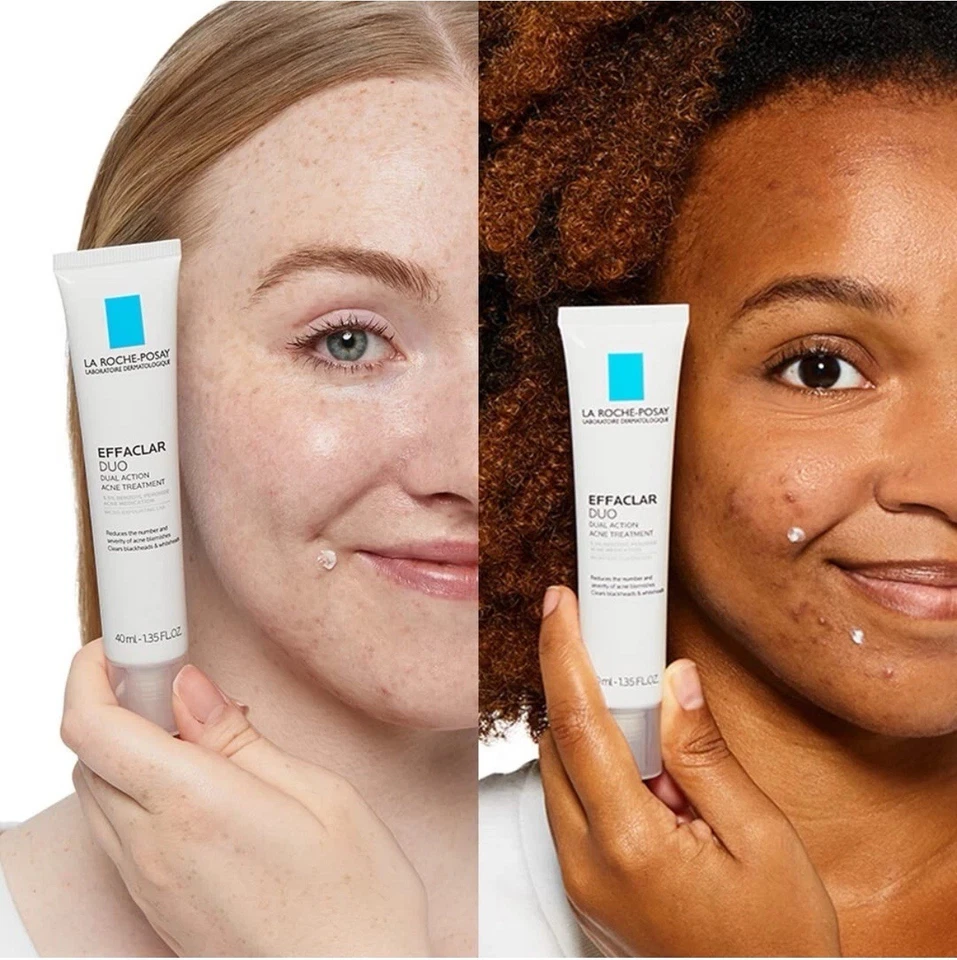La Roche-Posay Effaclar Duo Tratamiento de Acné Doble Acción 1.35 OZ Lote de 2 NUEVO Foto 2 de 4