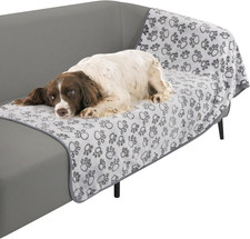 Premium Soft Dog Couch Blanket, with Flannel Cute Paw Print, 30  70 Inches, Cat