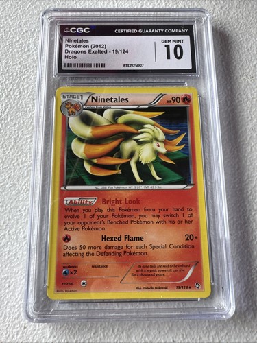 Ninetales graded CGC 10 for sale on eBay