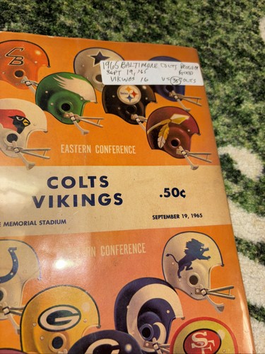 Baltimore Colts Vs. Vikings Program 1965 - Picture 2 of 9