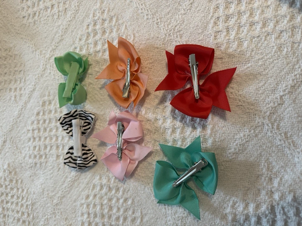 Moños para el cabello (6) NUEVAS pinzas para el cabello de niña multicolores Foto 2 de 2