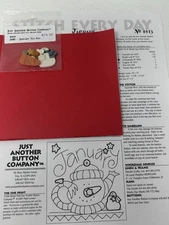 Just Another Button Company JANUARY Teapot Button Lot & Chart Snowman Winter