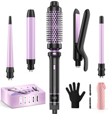 Rizador de Cabello 5 en 1 con Plancha Cepillo T rmico Cer mica Ajustable, Nuevo