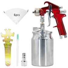 HVLP Professional High Pressure Spray Gun 1.8mm Air Paint Sprayer 1L Tank Pot