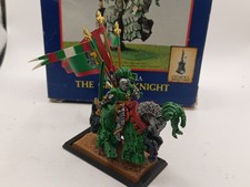 Warhammer Fantasy BRETONNIA GREEN KNIGHT Painted Metal Original Box GW OOP Rare
