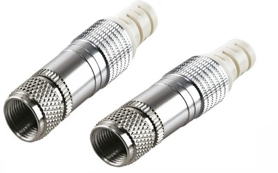 Schwaiger F Stecker 7mm 2er Set F-Stecker Sat Kabel Stecker HQ HDTV High Quality