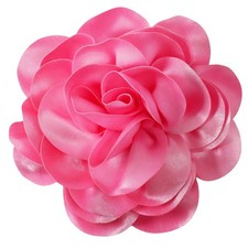 Big Flower Dainty Satin Fabric Rose Flower Brooches Large Rose Flowers Satin ...