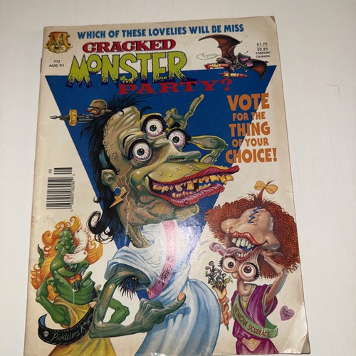 Cracked Monster Party Magazine #13 August 1991 Good Shipping Included
