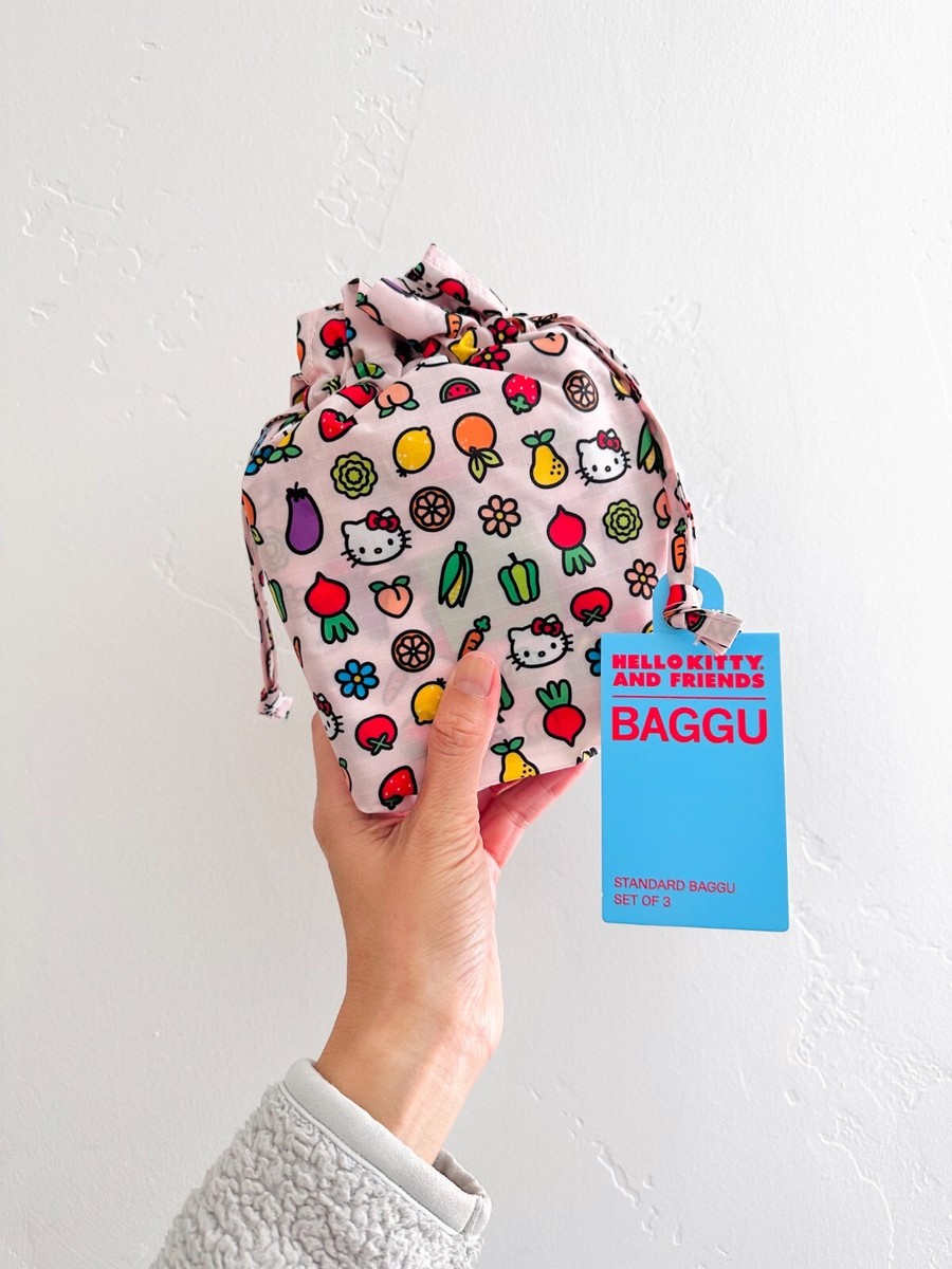 BAGGU Set of 3 STANDARD Hello Kitty and Friends Reusable Tote Bag