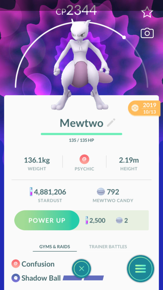 Pokemon Trade GO - Mewtwo 2400+ CP with Legacy Shadow ball Move for PVP  Ultra