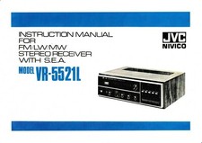 User Manual-Instruction Book for JVC VR-5521 L