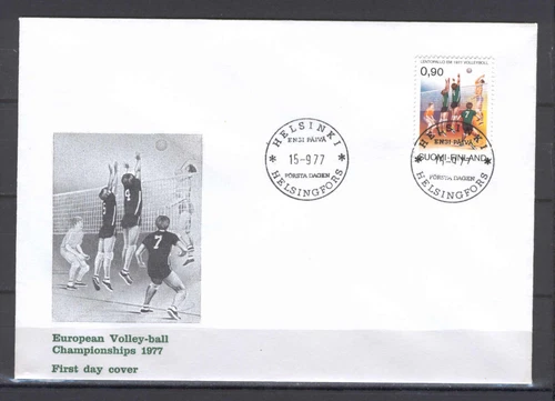 Finland D51 FDC 1977 1v Sport Volleyball
