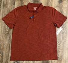 NWT Mens Size L Saddlebred Comfort Flex Moisture Wicking Short Sleeve Polo