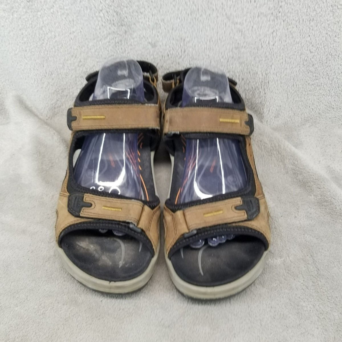Ecco Shoes Mens Size 10 Brown Leather Hook & Loop Strap  display picture 1