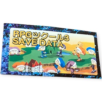 Sony PlayStation 1 Ps1 RPG Maker 3 Vintage Memory Card Sticker