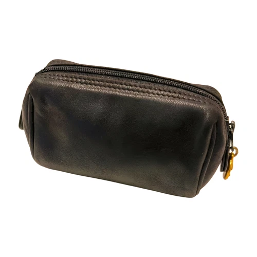 CHANEL Matelasse Mini Accessory Pouch Coco Mark Black Leather Vintage Used - Picture 2 of 8