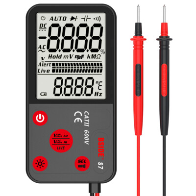 ADMS7 Portable Digital Smart Multimeter AC/DC Voltage Meter Tester 6000 Count