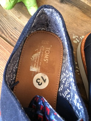Mens Toms Democrat Donkey Suede Leather Oxfords Blue Shoes  display picture 3
