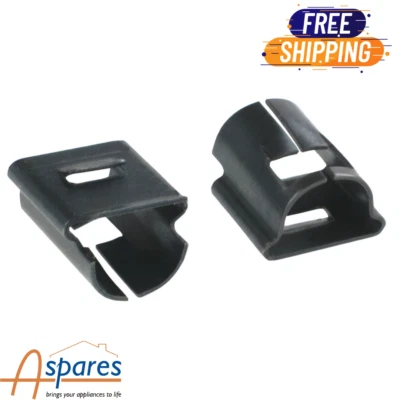 ELECTROLUX 2 X D SHAFT PUSH ON CONTROL KNOB SECURING METAL SPRING CLIPS ANGELO PO SILKO EGO