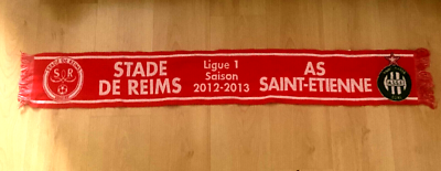 Echarpe scarf Stade de Reims 2 v 1 OM Marseille championnat de France 2018-19