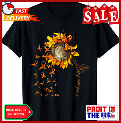 Leukemia Awareness Sunflower Cancer Supporter Unisex T-Shirt