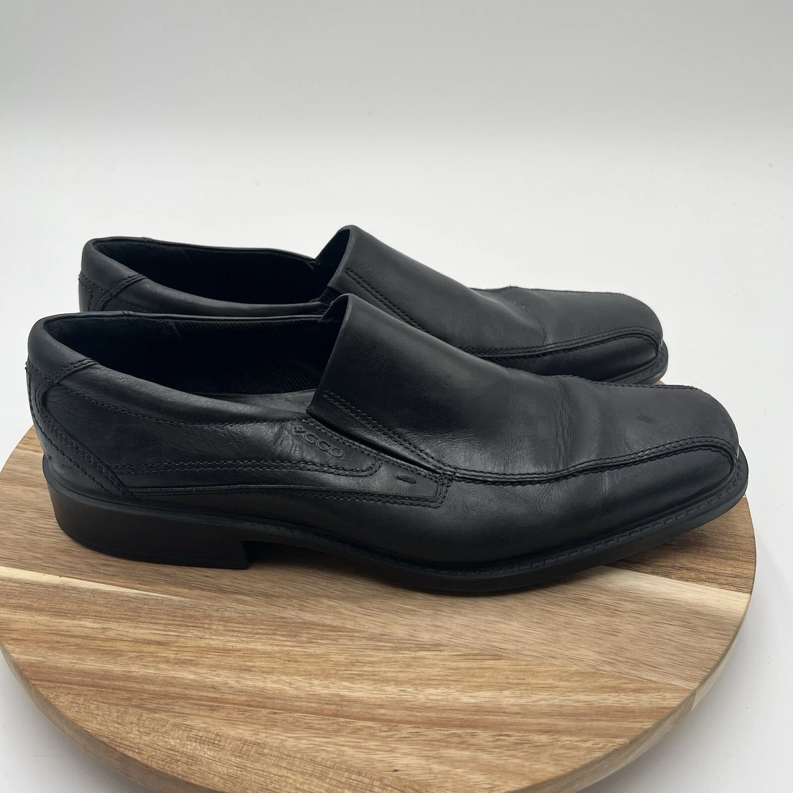 Mocassino slip on uomo Ecco New Jersey nero in pelle taglia 46 EU