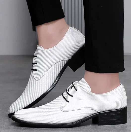 Mens Business Lace Up Fashion Casual Round Toe Pumps Party Dress