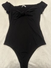 REFORMATION JEANS BLACK TIE BODYSUIT TOP NEW W/O TAGS SIZE SMALL TENCEL
